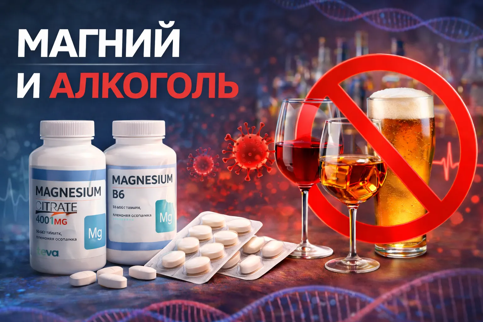 Магний и алкоголь: дефицит и последствия